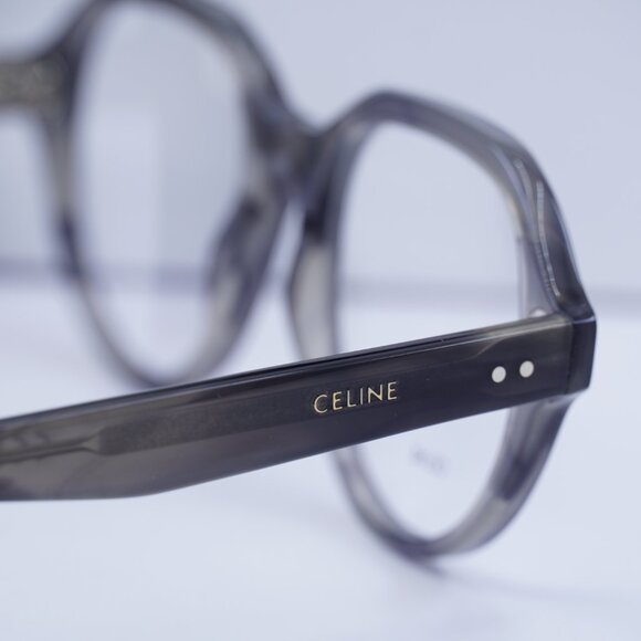 Celine CL50145I 005 Square Eyeglasses - Crystal Black and Grey 52mm - Picture 6 of 9
